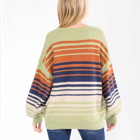 New nwt Le Lis striped sweater beautiful sz S M L - Picture 3 of 3